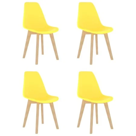 Esszimmerstühle 4 Einheiten aus gelbem Kunststoff von vidaXL, Essstühle - Ref: Foro24-289117, Preis: 154,64 €, Rabatt: %