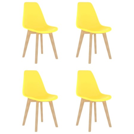 Sillas de comedor 4 unidades plástico amarillo de vidaXL, Sillas de comedor - Ref: Foro24-289117, Precio: 172,49 €, Descuento: %