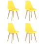 Sillas de comedor 4 unidades plástico amarillo de vidaXL, Sillas de comedor - Ref: Foro24-289117, Precio: 172,49 €, Descuento: %