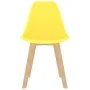 Sillas de comedor 4 unidades plástico amarillo de vidaXL, Sillas de comedor - Ref: Foro24-289117, Precio: 154,64 €, Descuento: %