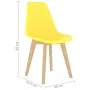 Esszimmerstühle 4 Einheiten aus gelbem Kunststoff von vidaXL, Essstühle - Ref: Foro24-289117, Preis: 154,64 €, Rabatt: %