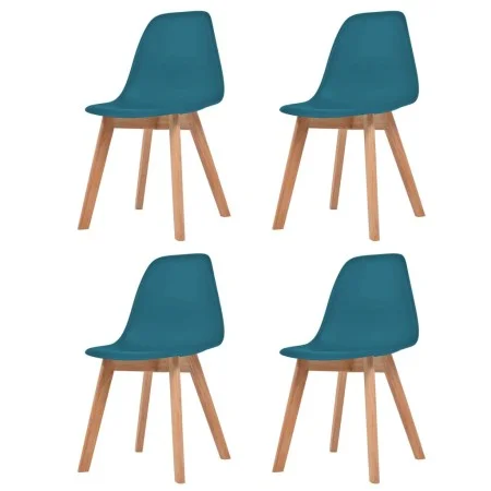 Sillas de comedor 4 unidades plástico turquesa de vidaXL, Sillas de comedor - Ref: Foro24-244781, Precio: 168,30 €, Descuento: %