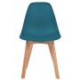 Sillas de comedor 4 unidades plástico turquesa de vidaXL, Sillas de comedor - Ref: Foro24-244781, Precio: 171,76 €, Descuento: %
