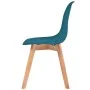 Sillas de comedor 4 unidades plástico turquesa de vidaXL, Sillas de comedor - Ref: Foro24-244781, Precio: 168,30 €, Descuento: %