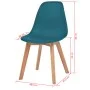Sillas de comedor 4 unidades plástico turquesa de vidaXL, Sillas de comedor - Ref: Foro24-244781, Precio: 168,30 €, Descuento: %