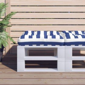 Cojín para palés tela a rayas azul y blanco 50x50x12 cm en Decoración | Comprar online en Foru.es