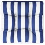 Cojín para palés tela a rayas azul y blanco 50x50x12 cm en Decoración | Comprar online en Foru.es