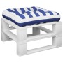 Cojín para palés tela a rayas azul y blanco 50x50x12 cm en Decoración | Comprar online en Foru.es