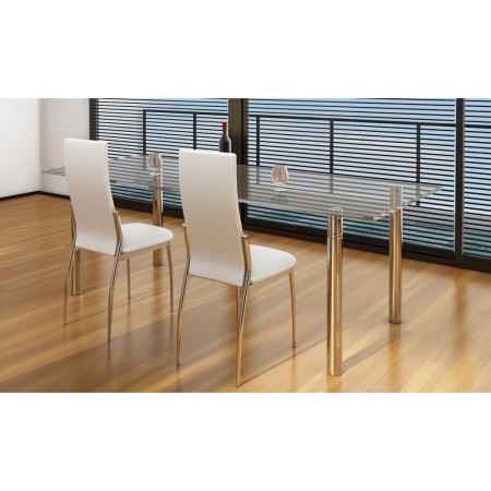 Sillas de comedor 2 unidades cuero sintético blanco de vidaXL, Sillas de comedor - Ref: Foro24-60571, Precio: 127,09 €, Descu...