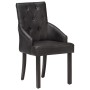 Sillas de comedor 2 unidades cuero auténtico de cabra negro de vidaXL, Sillas de comedor - Ref: Foro24-288290, Precio: 346,53...