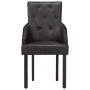 Sillas de comedor 2 unidades cuero auténtico de cabra negro de vidaXL, Sillas de comedor - Ref: Foro24-288290, Precio: 346,53...