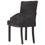 Sillas de comedor 2 unidades cuero auténtico de cabra negro de vidaXL, Sillas de comedor - Ref: Foro24-288290, Precio: 341,28...