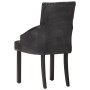 Sillas de comedor 2 unidades cuero auténtico de cabra negro de vidaXL, Sillas de comedor - Ref: Foro24-288290, Precio: 346,53...