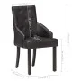 Sillas de comedor 2 unidades cuero auténtico de cabra negro de vidaXL, Sillas de comedor - Ref: Foro24-288290, Precio: 341,28...