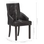 Sillas de comedor 2 unidades cuero auténtico de cabra negro de vidaXL, Sillas de comedor - Ref: Foro24-288290, Precio: 346,53...