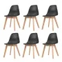 Sillas de comedor 6 unidades plástico negro de vidaXL, Sillas de comedor - Ref: Foro24-244779, Precio: 251,78 €, Descuento: %