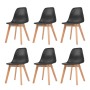 Sillas de comedor 6 unidades plástico negro de vidaXL, Sillas de comedor - Ref: Foro24-244779, Precio: 294,38 €, Descuento: %