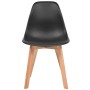 Sillas de comedor 6 unidades plástico negro de vidaXL, Sillas de comedor - Ref: Foro24-244779, Precio: 294,38 €, Descuento: %