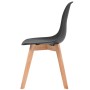 Sillas de comedor 6 unidades plástico negro de vidaXL, Sillas de comedor - Ref: Foro24-244779, Precio: 294,38 €, Descuento: %