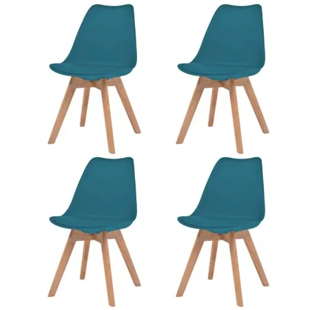 Sillas de comedor 4 unidades plástico turquesa de vidaXL, Sillas de comedor - Ref: Foro24-244790, Precio: 227,23 €, Descuento: %