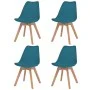 Dining chairs 4 units turquoise plastic by vidaXL, dining chairs - Ref: Foro24-244790, Price: 227,23 €, Discount: %