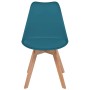 Sillas de comedor 4 unidades plástico turquesa de vidaXL, Sillas de comedor - Ref: Foro24-244790, Precio: 230,43 €, Descuento: %