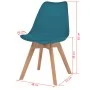 Dining chairs 4 units turquoise plastic by vidaXL, dining chairs - Ref: Foro24-244790, Price: 227,23 €, Discount: %