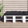 Cojín de asiento de jardín de tela negro 120x80x12 cm en Decoración | Comprar online en Foru.es
