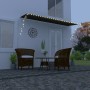 Toldo retráctil con LED gris antracita 400x150 cm de vidaXL, Toldos - Ref: Foro24-145920, Precio: 74,22 €, Descuento: %