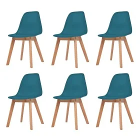 Sillas de comedor 6 unidades plástico turquesa de vidaXL, Sillas de comedor - Ref: Foro24-244782, Precio: 228,99 €, Descuento: %