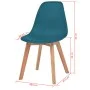 Sillas de comedor 6 unidades plástico turquesa de vidaXL, Sillas de comedor - Ref: Foro24-244782, Precio: 228,99 €, Descuento: %