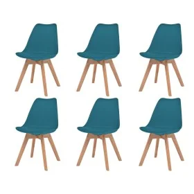 Esszimmerstühle 6 Einheiten aus türkisfarbenem Kunststoff von vidaXL, Essstühle - Ref: Foro24-274853, Preis: 311,35 €, Rabatt: %