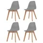 Sillas de comedor 4 unidades plástico gris de vidaXL, Sillas de comedor - Ref: Foro24-244775, Precio: 186,44 €, Descuento: %