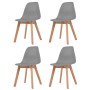 Sillas de comedor 4 unidades plástico gris de vidaXL, Sillas de comedor - Ref: Foro24-244775, Precio: 197,48 €, Descuento: %