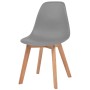 Sillas de comedor 4 unidades plástico gris de vidaXL, Sillas de comedor - Ref: Foro24-244775, Precio: 197,48 €, Descuento: %