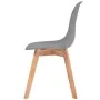Sillas de comedor 4 unidades plástico gris de vidaXL, Sillas de comedor - Ref: Foro24-244775, Precio: 186,44 €, Descuento: %