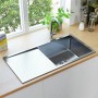 Fregadero de cocina hecho a mano acero inoxidable de vidaXL, Fregaderos - Ref: Foro24-145080, Precio: 173,57 €, Descuento: %