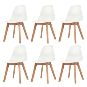 Sillas de comedor 6 unidades plástico blanco de vidaXL, Sillas de comedor - Ref: Foro24-244773, Precio: 239,92 €, Descuento: %