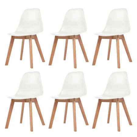 Sillas de comedor 6 unidades plástico blanco de vidaXL, Sillas de comedor - Ref: Foro24-244773, Precio: 239,92 €, Descuento: %