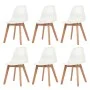 Sillas de comedor 6 unidades plástico blanco de vidaXL, Sillas de comedor - Ref: Foro24-244773, Precio: 239,92 €, Descuento: %