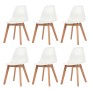 Sillas de comedor 6 unidades plástico blanco de vidaXL, Sillas de comedor - Ref: Foro24-244773, Precio: 242,73 €, Descuento: %