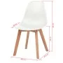 Sillas de comedor 6 unidades plástico blanco de vidaXL, Sillas de comedor - Ref: Foro24-244773, Precio: 239,92 €, Descuento: %