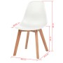Sillas de comedor 6 unidades plástico blanco de vidaXL, Sillas de comedor - Ref: Foro24-244773, Precio: 242,73 €, Descuento: %