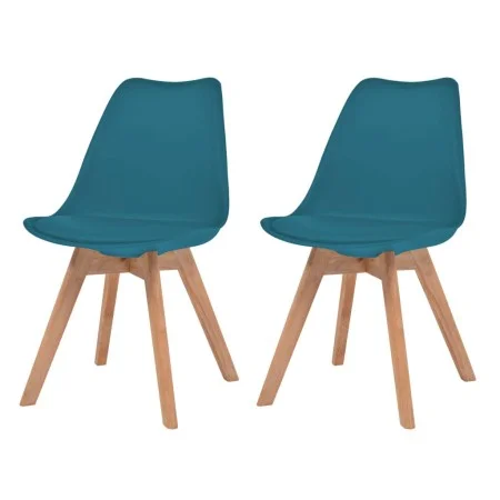 Sillas de comedor 2 unidades plástico turquesa de vidaXL, Sillas de comedor - Ref: Foro24-244789, Precio: 148,29 €, Descuento: %