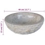Lavabo de mármol 40 cm color crema de vidaXL, Lavabos - Ref: Foro24-242673, Precio: 138,50 €, Descuento: %