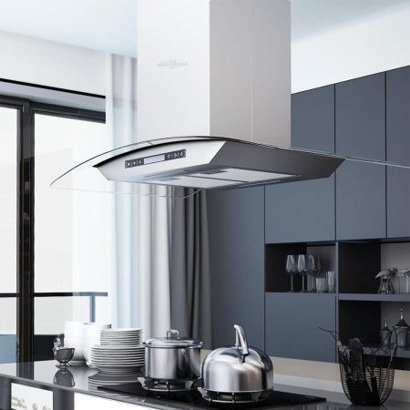 Campana extractora de techo 90 cm pantalla táctil 756 m³/h LED de vidaXL, Extractores - Ref: Foro24-50662, Precio: 275,90 €, ...