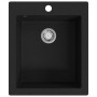 Fregadero sobrepuesto de granito negro de vidaXL, Fregaderos - Ref: Foro24-141672, Precio: 146,47 €, Descuento: %