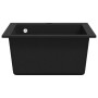 Fregadero sobrepuesto de granito negro de vidaXL, Fregaderos - Ref: Foro24-141672, Precio: 146,47 €, Descuento: %