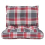 Cojines para palets 2 unidades tela a cuadros rojos en Decoración | Comprar online en Foru.es