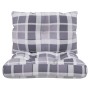 Cojines para palets 2 unidades tela a cuadros gris en Decoración | Comprar online en Foru.es